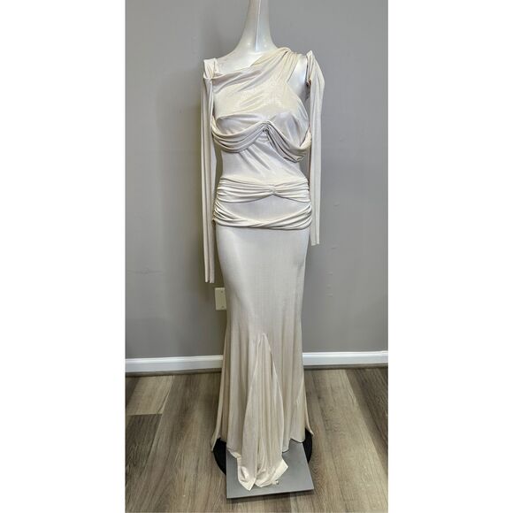 Di Petsa Golden Moonlight Dress in Metallic Gold Size XL $2030 - Picture 4 of 15